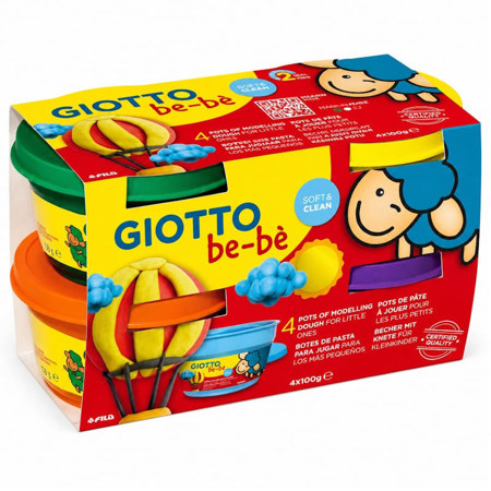 Πλαστοζυμαράκι Giotto be-be 4 χρώματα πράσινο πορτοκαλί
