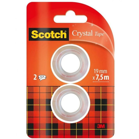 Εικόνα της Σελοτέιπ Scotch Crystal 19mmx7.5m set 2/τμχ. 6-1975R2