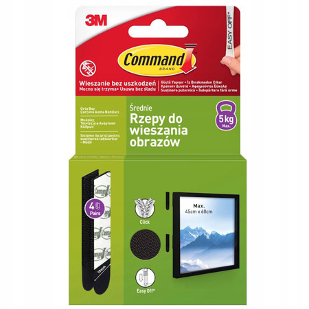 Εικόνα της Ταινίες Command Bleck 5.0kr. 8τεμ. 3M 17204-201