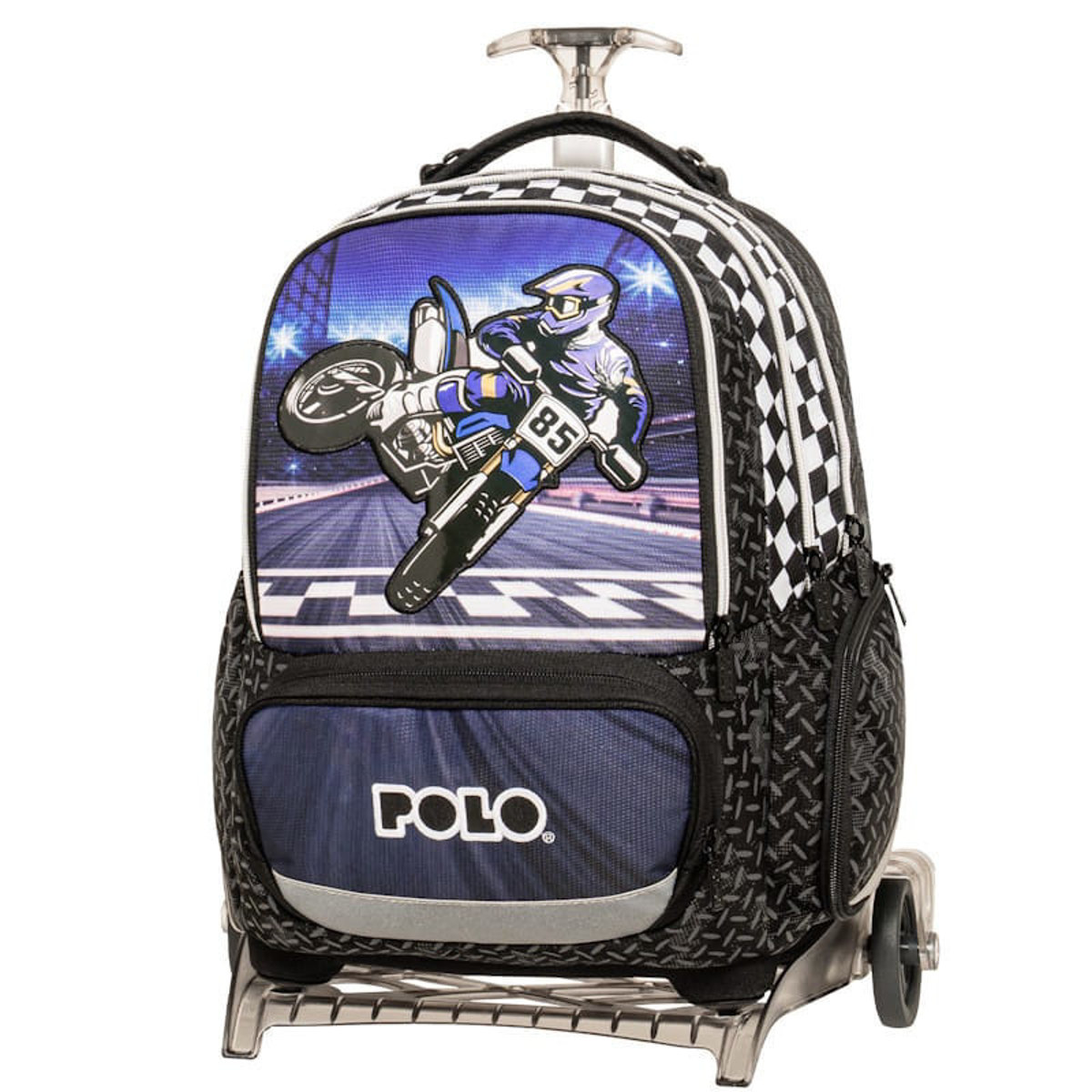 Σχολική τσάντα τρόλεϋ Polo Freely Motorcycle μπροστινή όψη