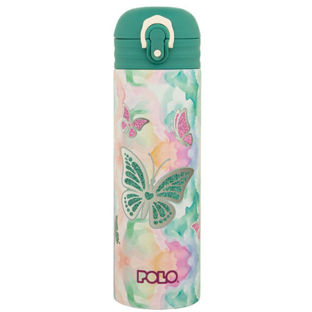 Θερμός Polo Junior II Butterfly 500ml με καλαμάκι