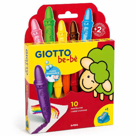 Εικόνα της Κηρομπογιές Giotto be-be Ass 10τεμ & με ξύστρα F477900