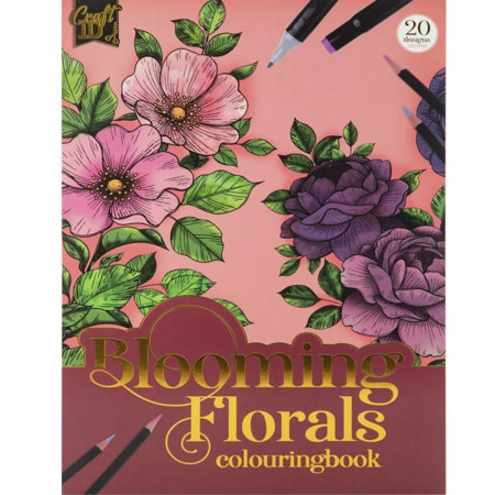 Εικόνα της Anti-Stress Colouring Book Craft ID 20 Σχέδια Α4 250gr Florals Vibes