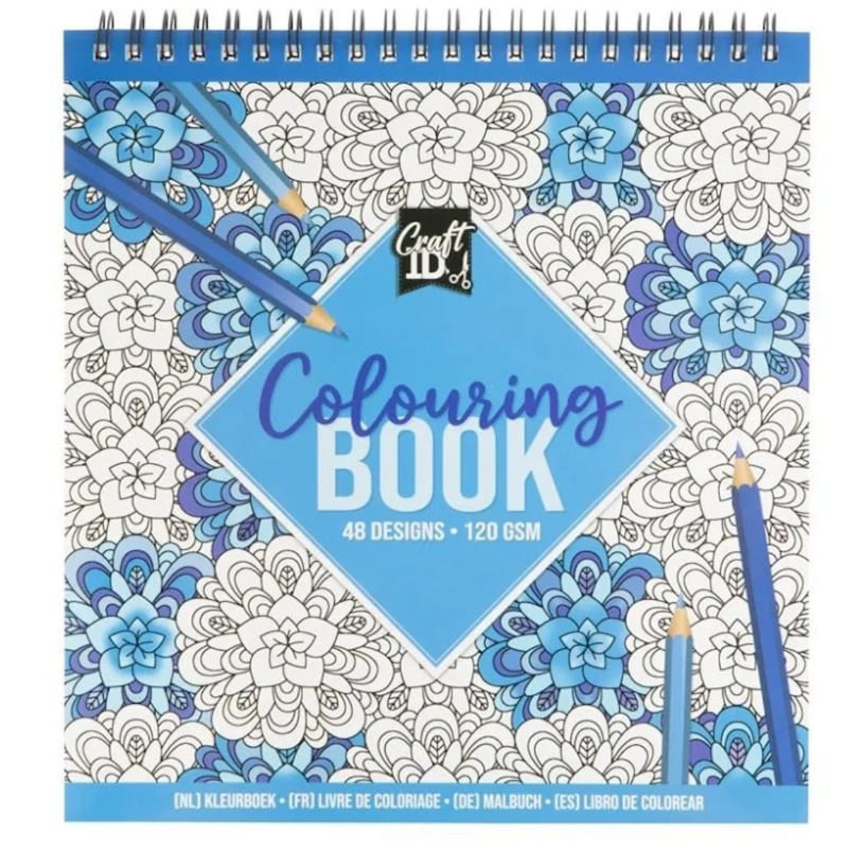 Εικόνα της Σπιράλ Anti-Stress Colouring Book Craft ID 48 Σχέδια 21x20cm 120gr Μπλε