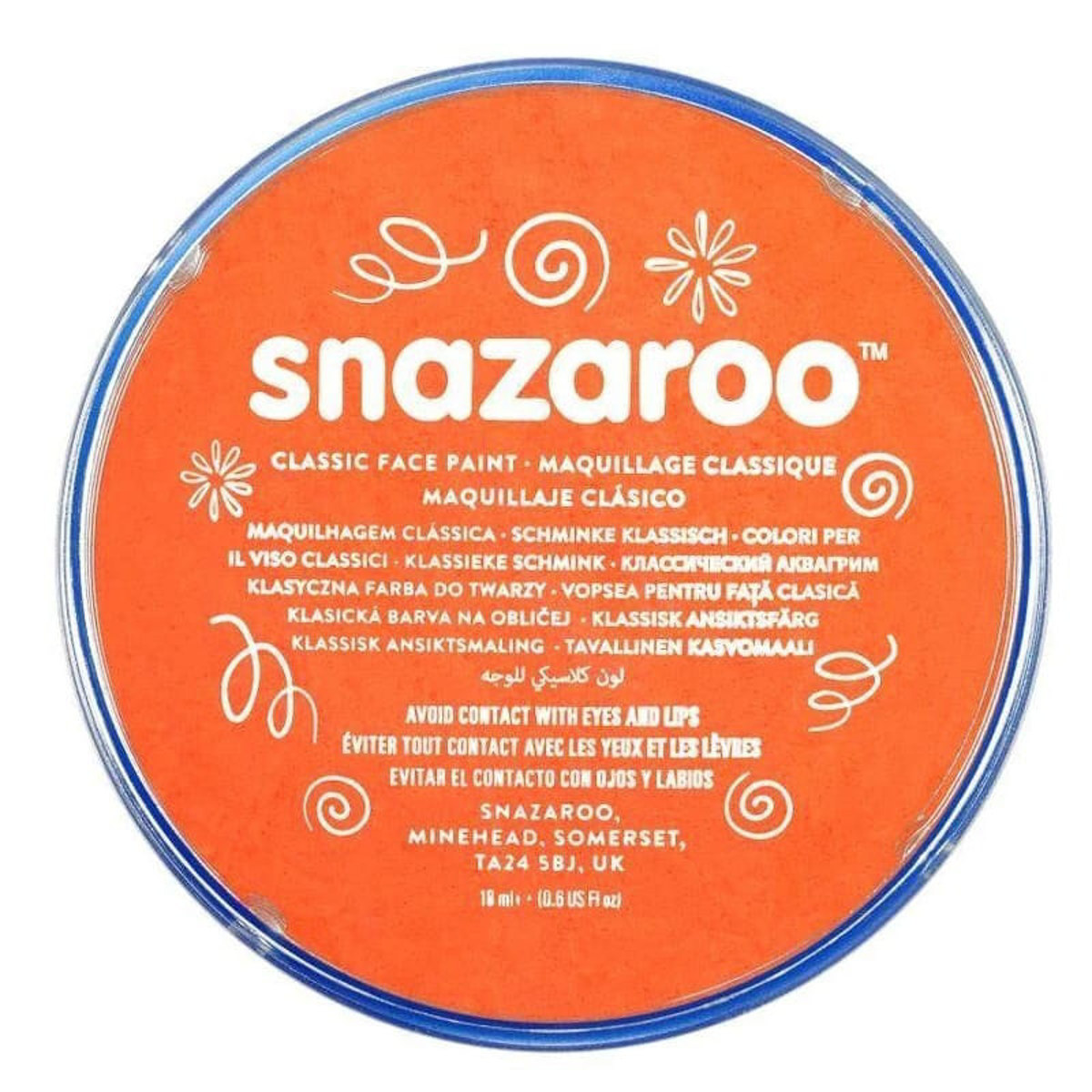 Βαζάκι Snazaroo 18ml, χρώμα προσώπου σε πορτοκαλί απόχρωση