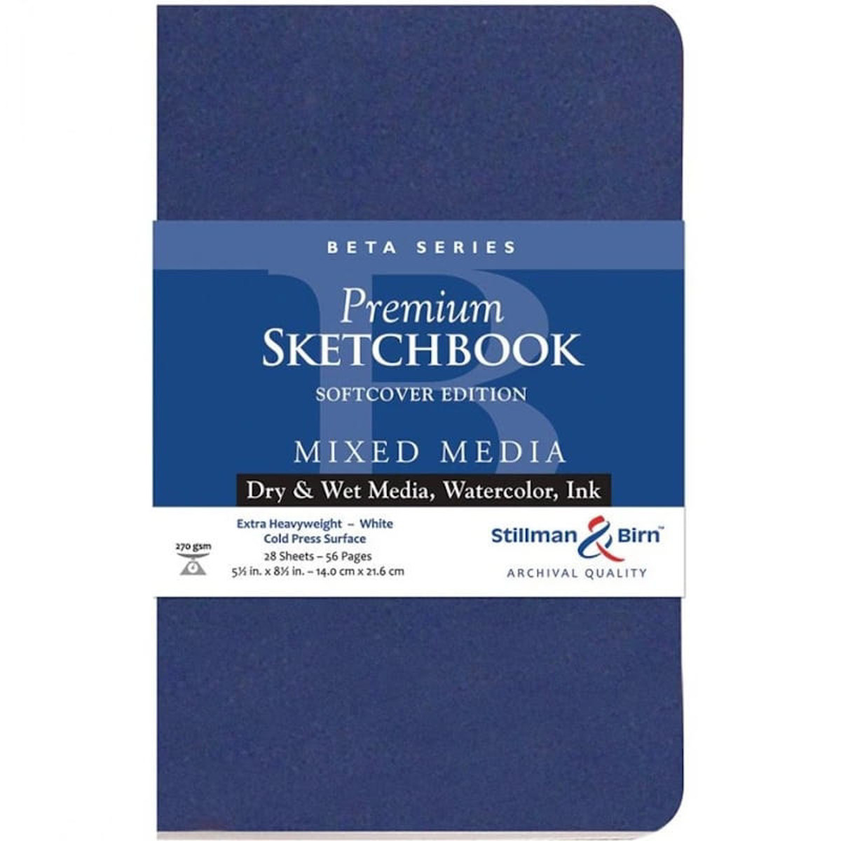 Εικόνα της Μπλοκ Mixed Stillman & Birn Media Beta 26φ. Cold Pressed 14x21,6cm 270gr
