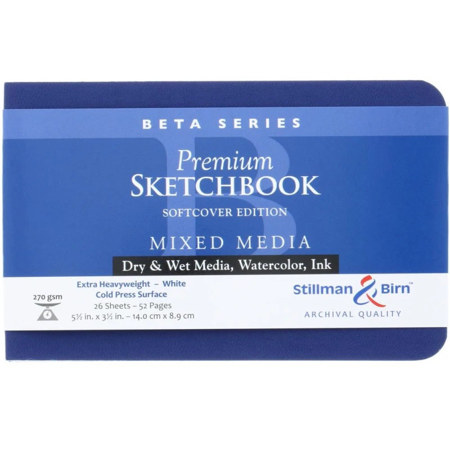 Εικόνα της Μπλοκ Mixed Stillman & Birn Media Beta 26 Φύλλα Cold Pressed 14x9cm 270gr