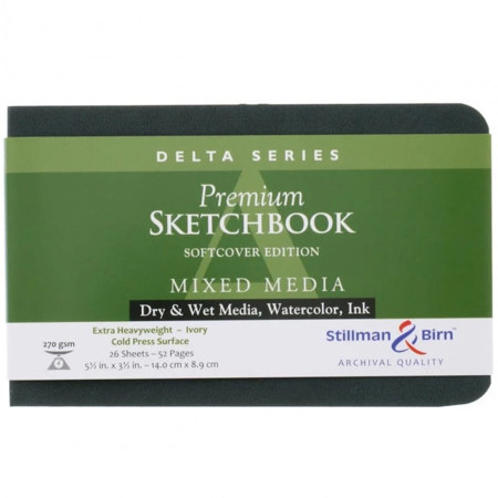 Εικόνα της Μπλοκ Mixed Stillman & Birn Media Delta 26 Ιβουάρ Φύλλα Cold Pressed 14x9cm 270gr