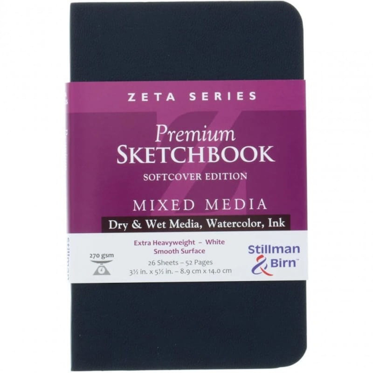 Εικόνα της Μπλοκ Mixed Stillman & Birn Media Zeta 26 Φύλλα Hot Pressed 9x14cm 270gr