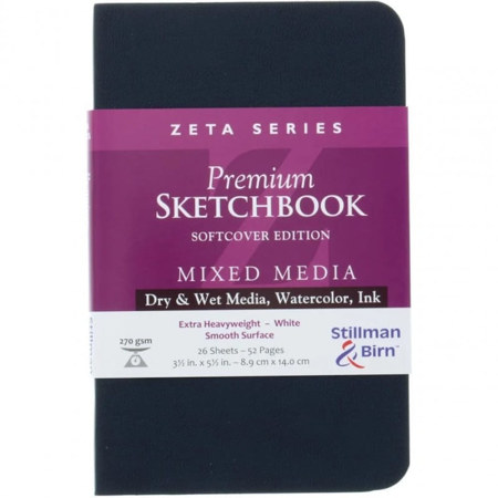 Εικόνα της Μπλοκ Mixed Stillman & Birn Media Zeta 26 Φύλλα Hot Pressed 9x14cm 270gr