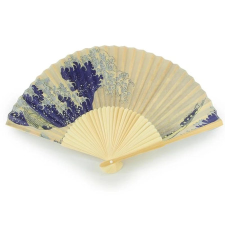 Εικόνα της Βεντάλια Bamboo 21x37 Hokusai "The Great Wave" LAAF0003