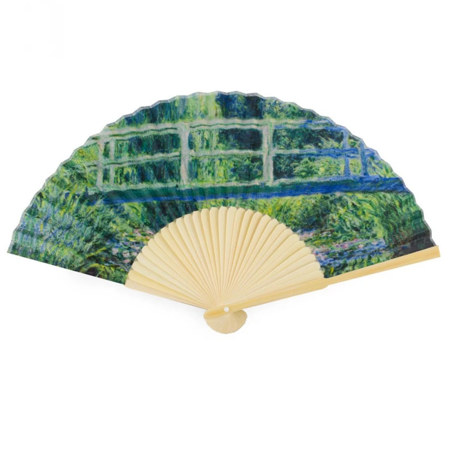 Εικόνα της Βεντάλια Bamboo 21x37 Monet "Japanese Bridge" LAAF0009