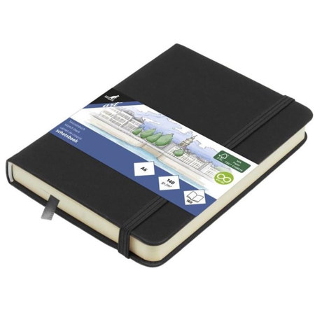 Εικόνα της Sketchbook Kangaro 140g/m2  A6 160φ. Balck με λάστιχο K-861210