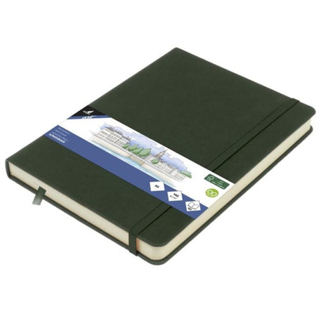 Εικόνα της Sketchbook Kangaro 140g/m2  A5 160φ. Forest Green με λάστιχο K-861228