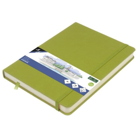 Εικόνα της Sketchbook Kangaro 140g/m2  A5 160φ. Lime Green με λάστιχο K-861229