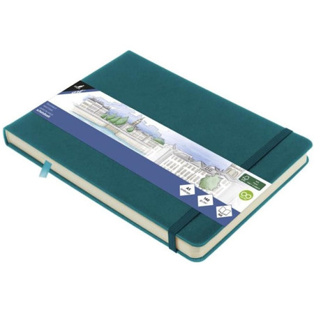 Εικόνα της Sketchbook Kangaro 140g/m2  A5 160φ. Landscape Dark Turquoise με λάστιχο K-861314