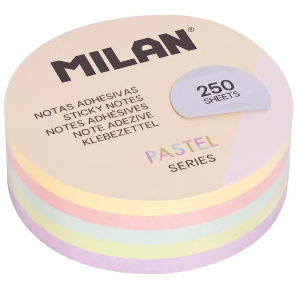 Εικόνα της Κύβος αυτοκόλλητα χαρτάκια Milan Pastel 250φ. 41671P250