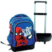 Το σακίδιο πλάτης Gim Spiderman Evergreen πλήρως αφαιρεμένο από τη βάση τρόλεϊ, εμφανίζοντας τους ανατομικούς ιμάντες.