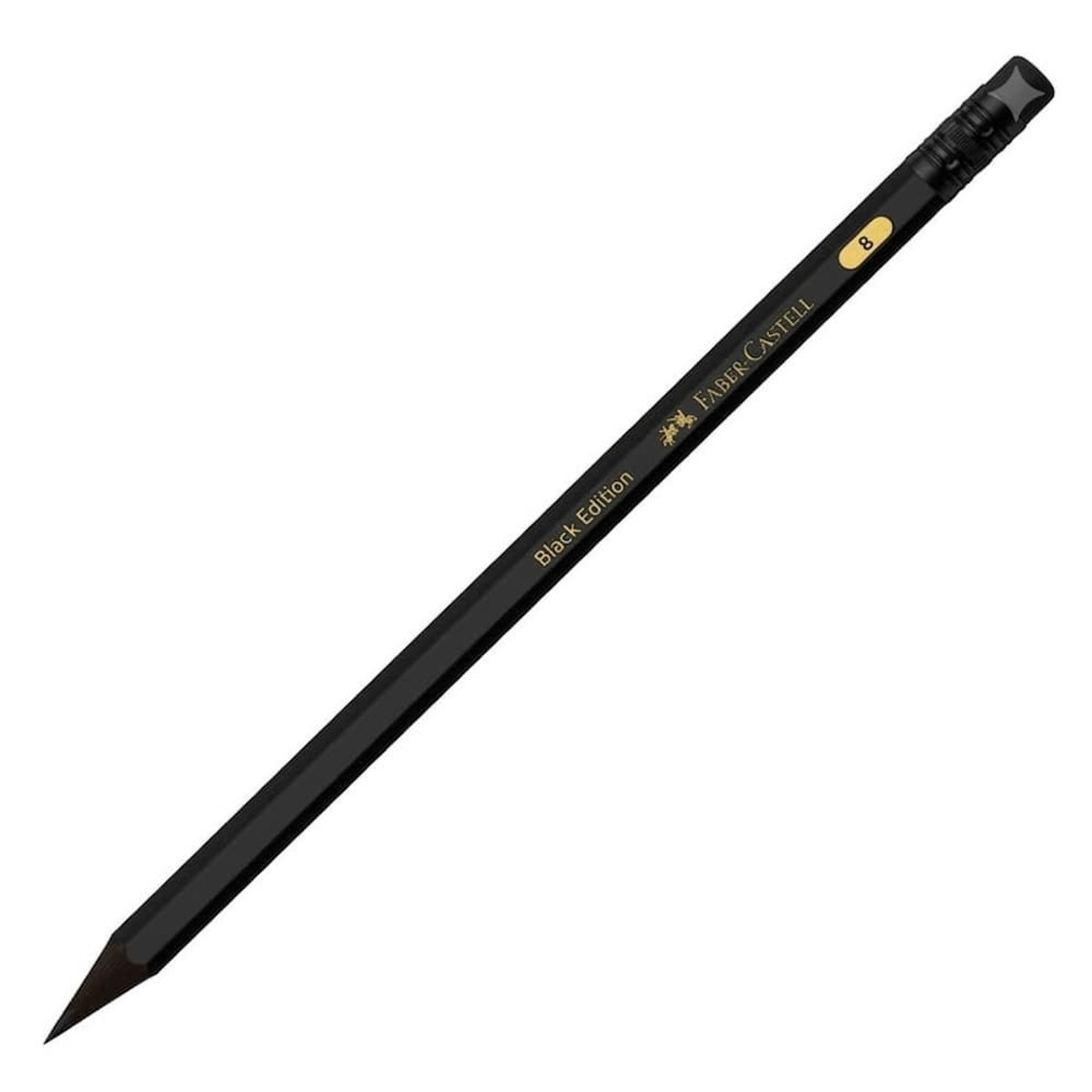 Εικόνα της Mολύβι Faber Castell Grip με γόμα Black Edition Black B 703722