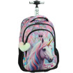 Σχολική τσάντα τρόλεϋ Back Me Up Pastel Unicorn με σχέδιο μονόκερο σε παστέλ αποχρώσεις