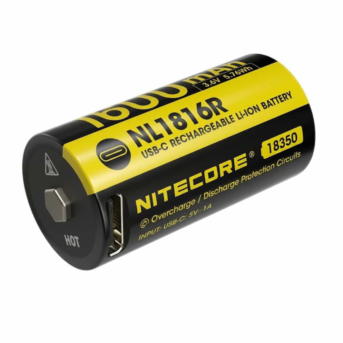 Εικόνα της Μπαταρία Nitecore NL1816R 18350 1600mAh USB-C