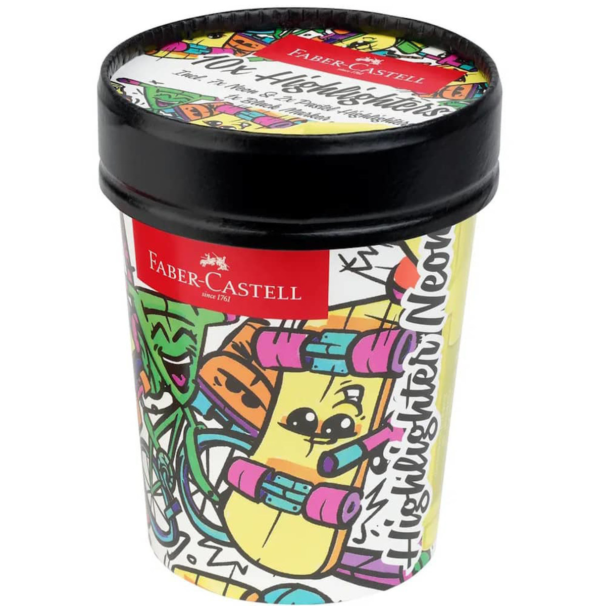 Σετ 10 μαρκαδόροι υπογράμμισης Faber-Castell Textliner 46 σε παστέλ αποχρώσεις με πλακέ μύτη