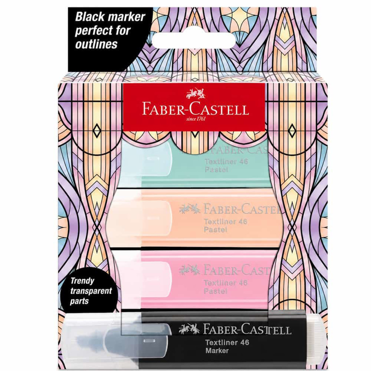 Εικόνα της Faber Castell μαρκαδόρος υπογράμμισης Pastel Colours Set 4τμχ 254694