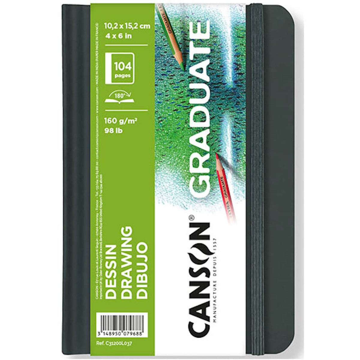 Εικόνα της Canson Graduate Drawing Book 12.2 x 15.2 104pages 160gsm C31200L037