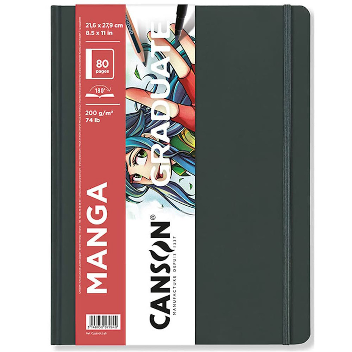Εικόνα της Canson Sketchbook Graduate Manga Hard 21.6x28cm 200gr/m 40φ. Portrait C31200L036