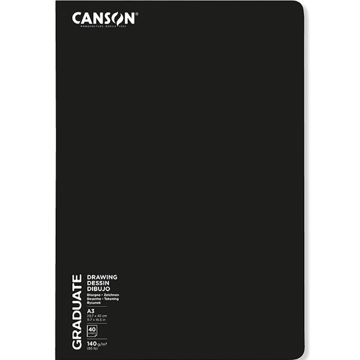 Εικόνα της Canson Sketchbook Graduate Drawing 29.7x42cm 140gr/m 20φ. C31200L053