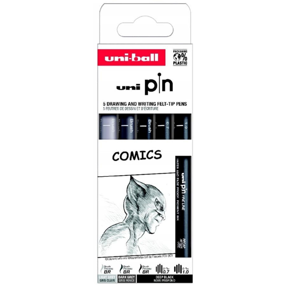Εικόνα της Μαρκαδοράκια Uni Pin-200 Collection Cosmics 0.7/1.0/BR 5τμχ. 5P ASP019