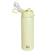 Ecolife παγούρι thermos off white με βιδωτό καπάκι, πλάγια όψη