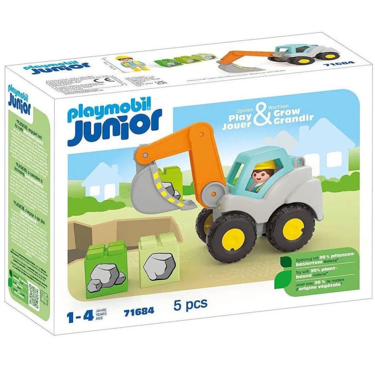 Εικόνα της Playmobil Junior Φορτωτής Εκσκαφέας 71684