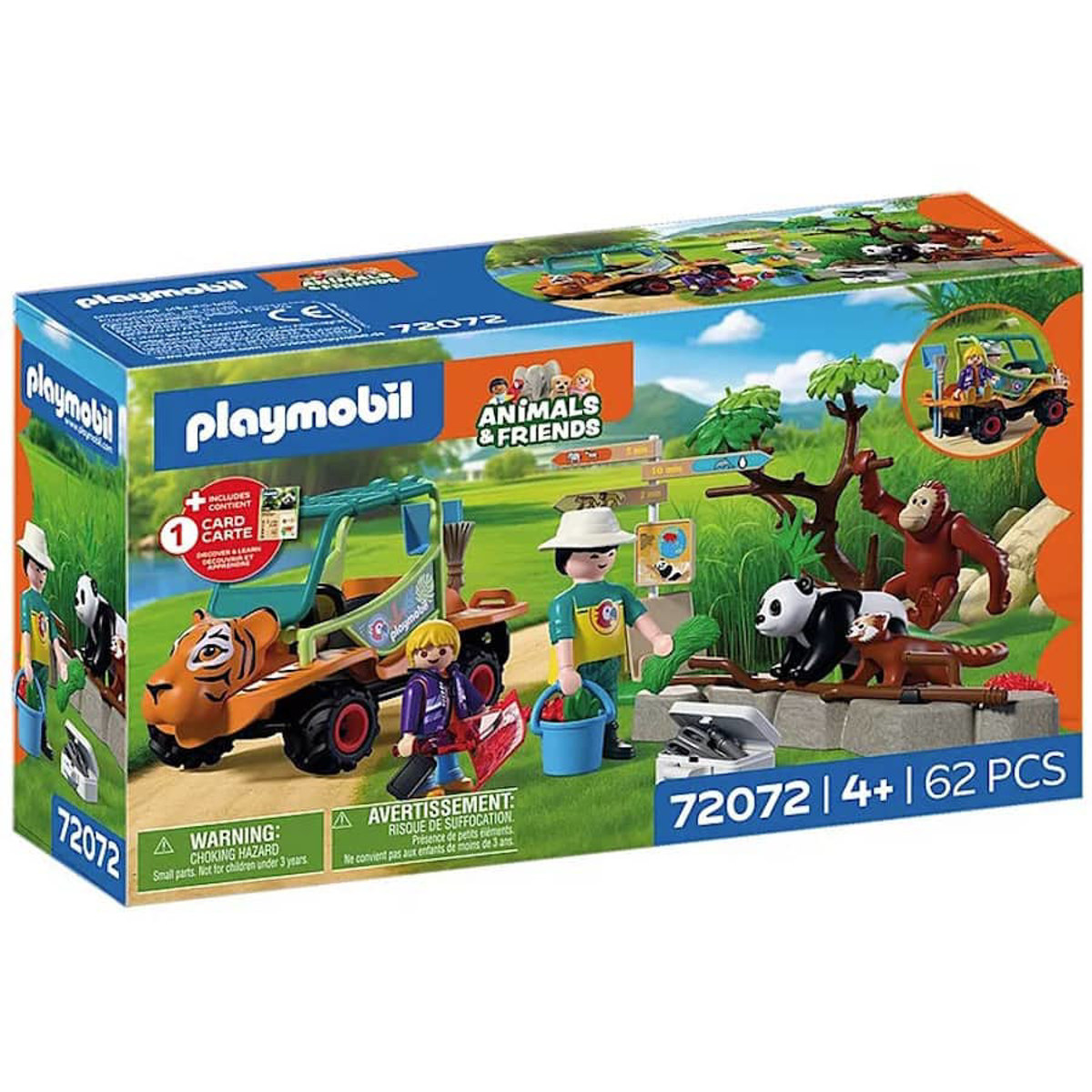 Εικόνα της Playmobil Animals & Friends Φροντιστής ζώων πάρκου με όχημα 72072
