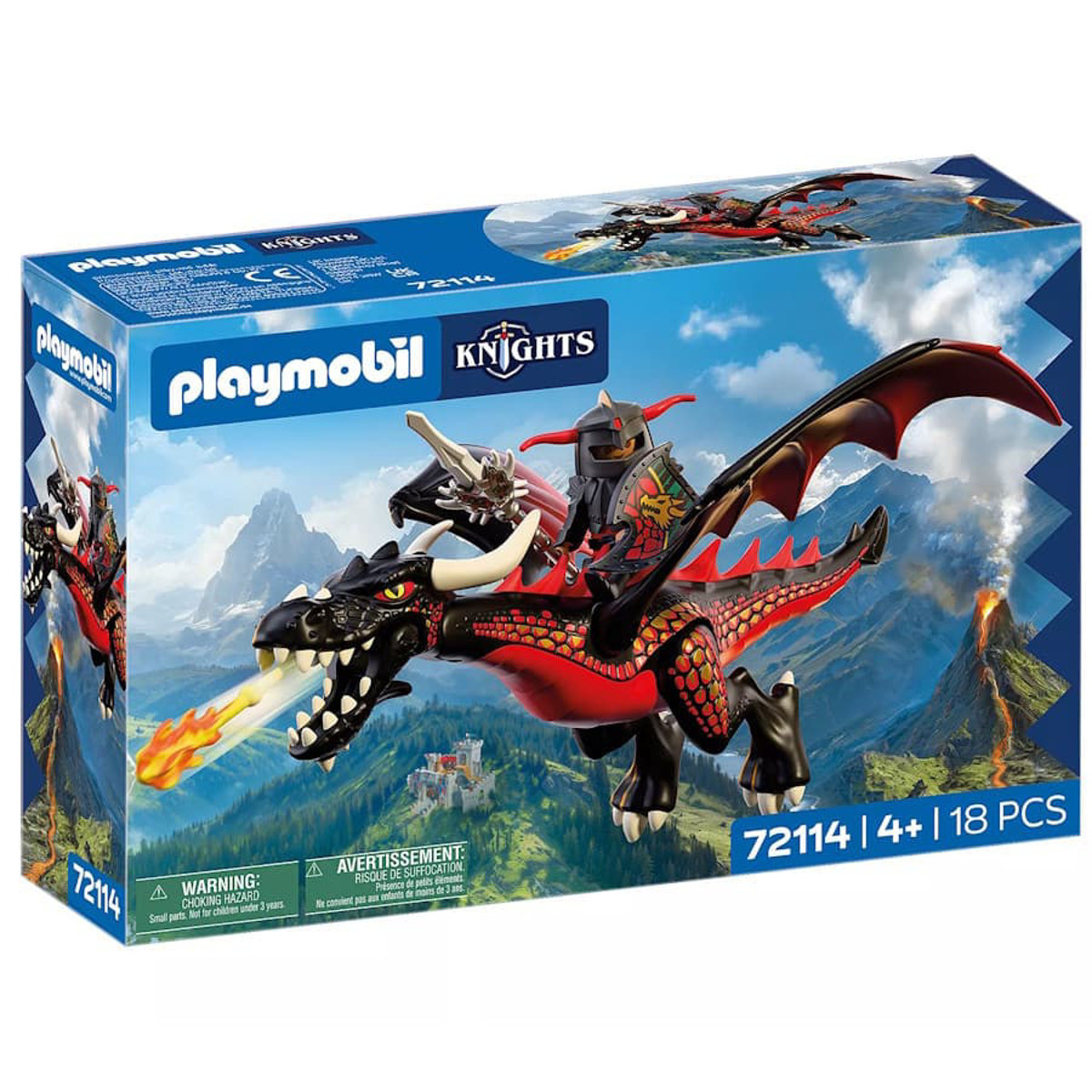 Εικόνα της Playmobil Knights Μαύρος Δράκος και Ιππότης 72114