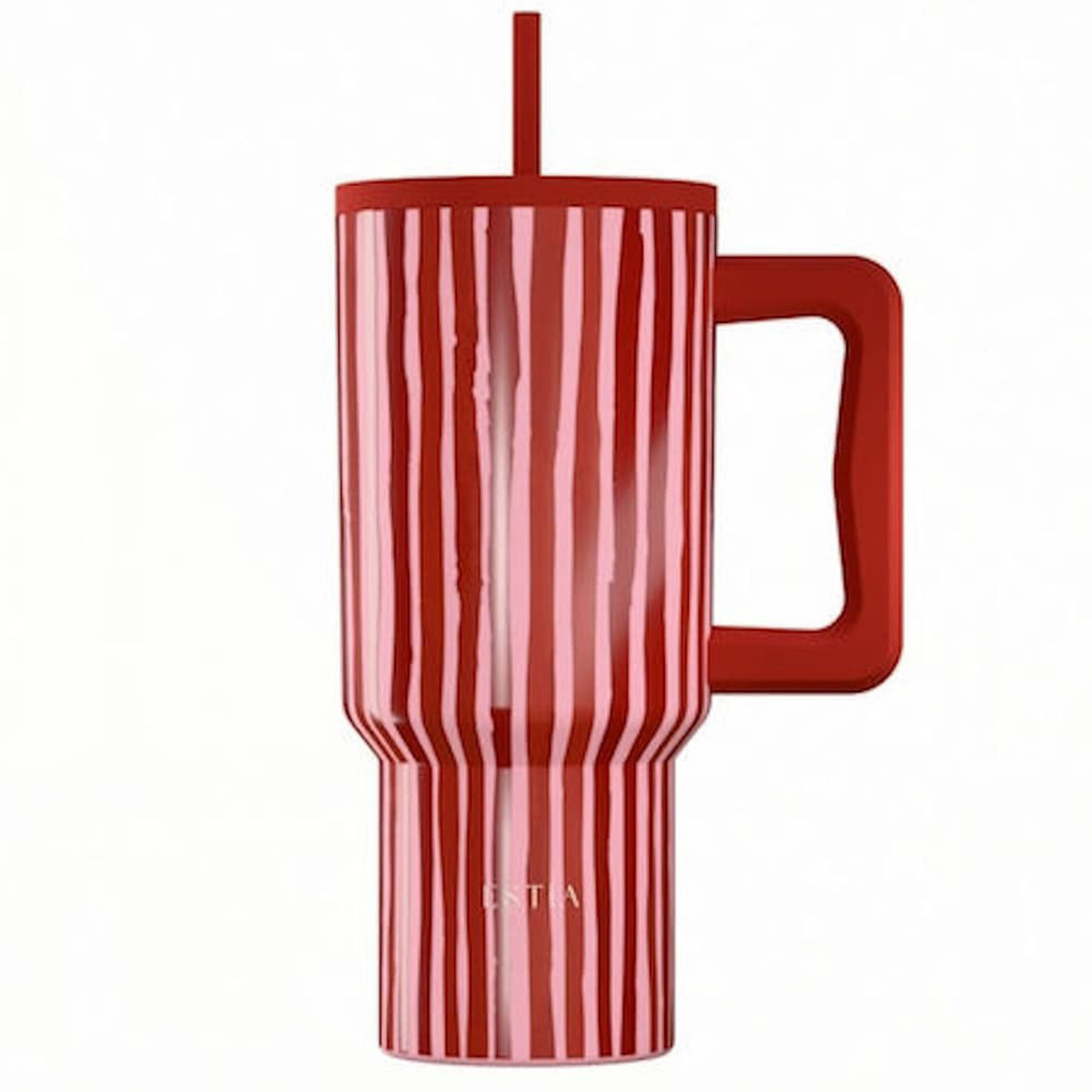 Εικόνα της Estia Θερμός Tumbler Straw XL 900ml Viva Stripe 01-41564