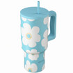 Εικόνα της Estia Θερμός Tumbler Straw XL 900ml Blue Daisy 01-41618
