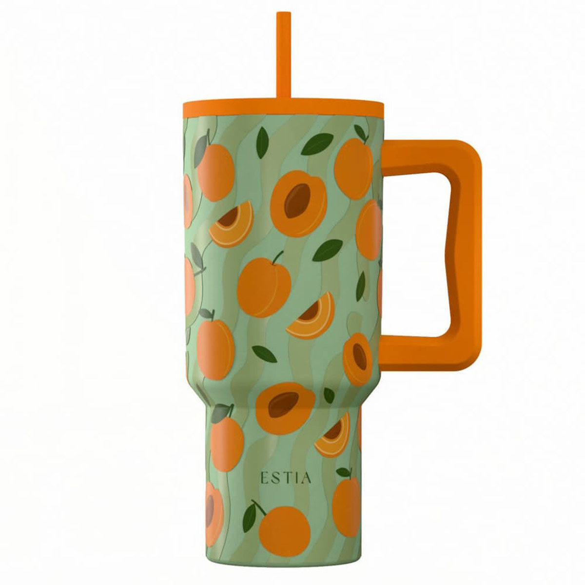 Εικόνα της Estia Θερμός Tumbler Straw XL 900ml Peach Garden 01-41632