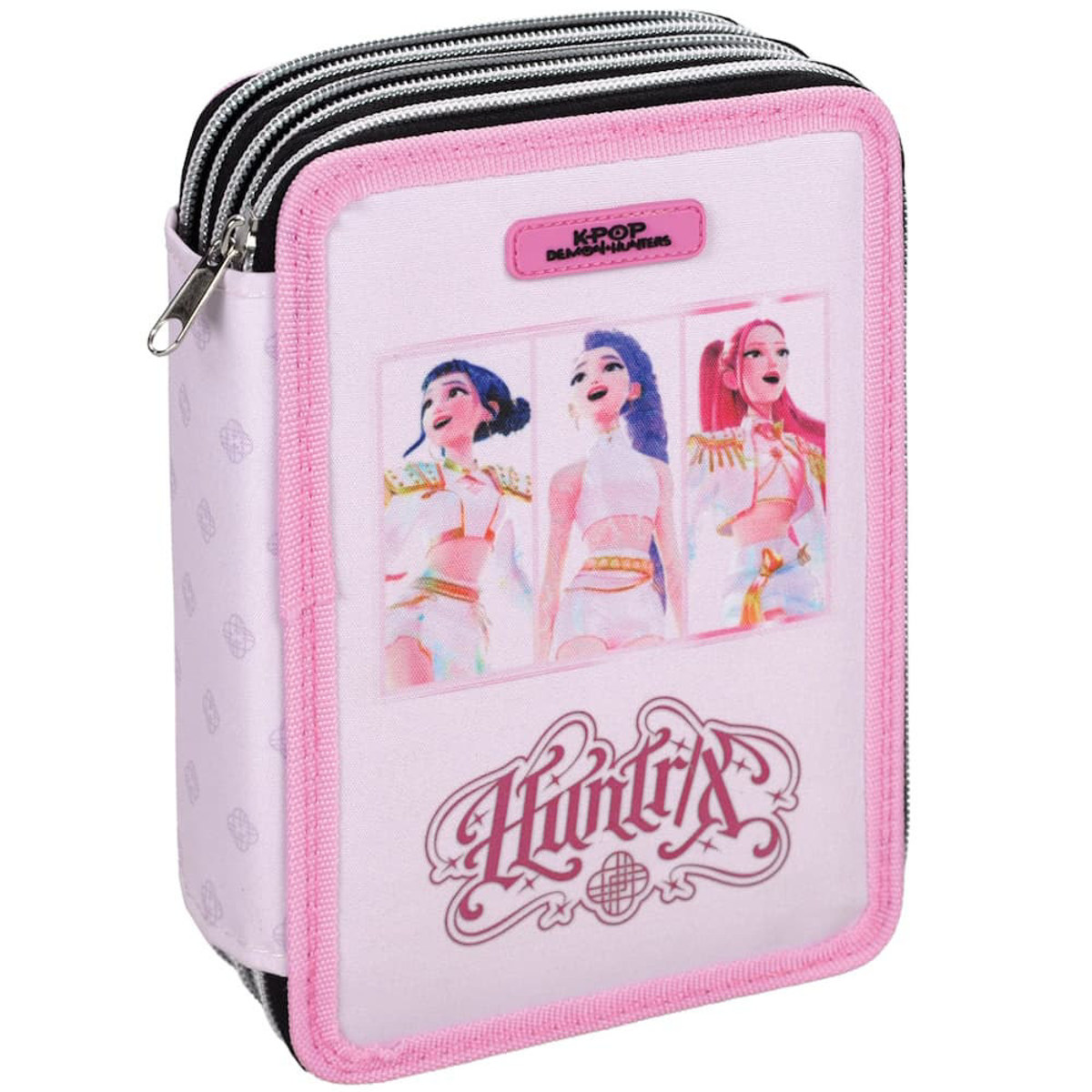 Εικόνα της Gim Κασετίνα τριπλή γεμάτη Pink Huntrix 364-01130