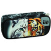 Κασετίνα βαρελάκι Back Me Up Wild Cats με μισή λευκή τίγρη και μισή τίγρη, μπροστινή όψη