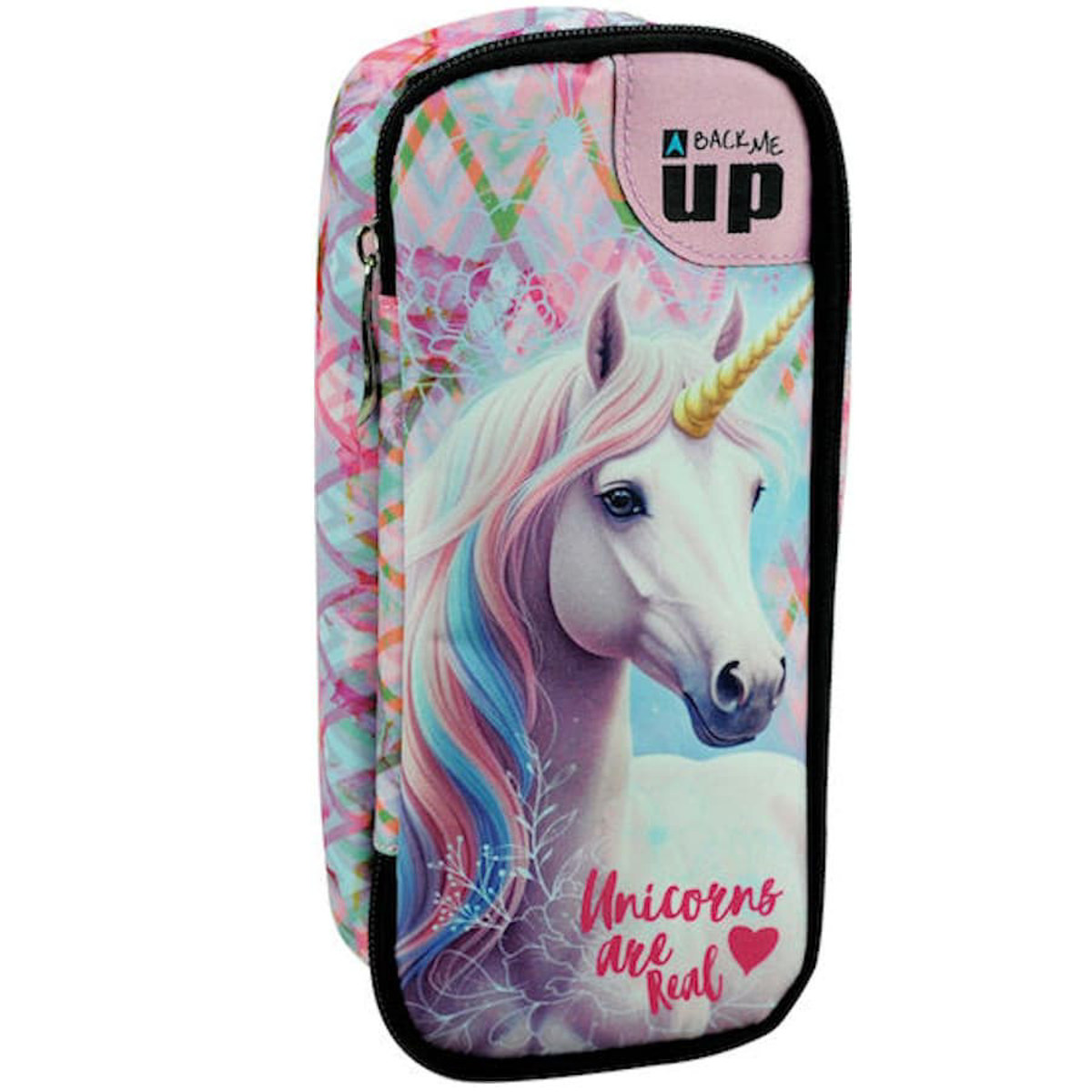 Εικόνα της Back Me Up Κασετίνα βαρελάκι οβάλ Pastel Unicorn 357-41141