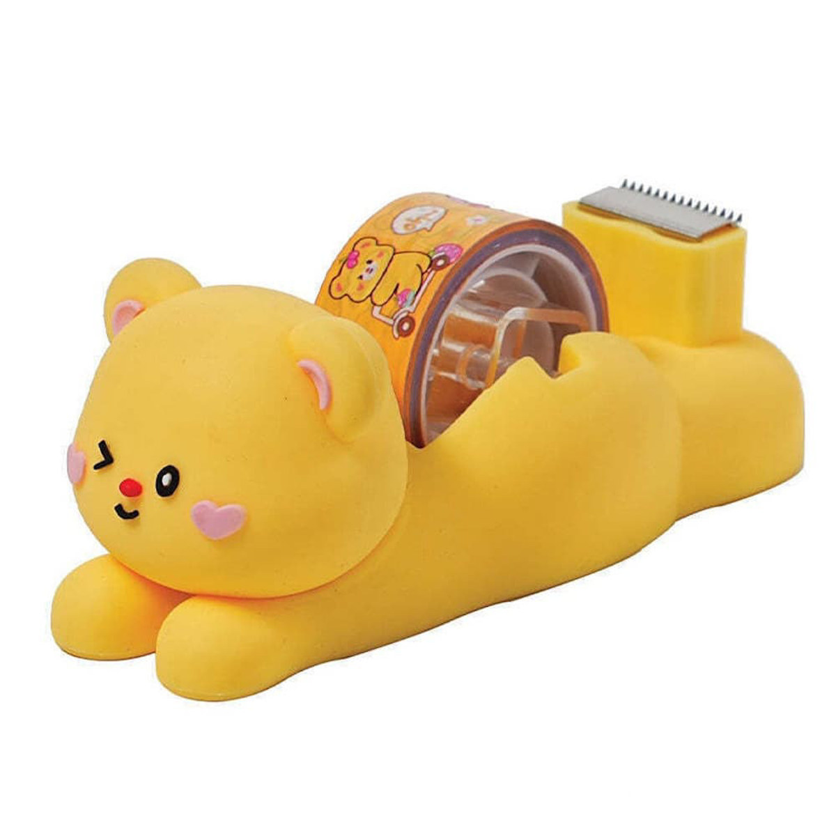 Εικόνα της Gim Βάση κολλητικής ταινίας 1.8cmx10m Ηappy life Yellow Bear 300-01373