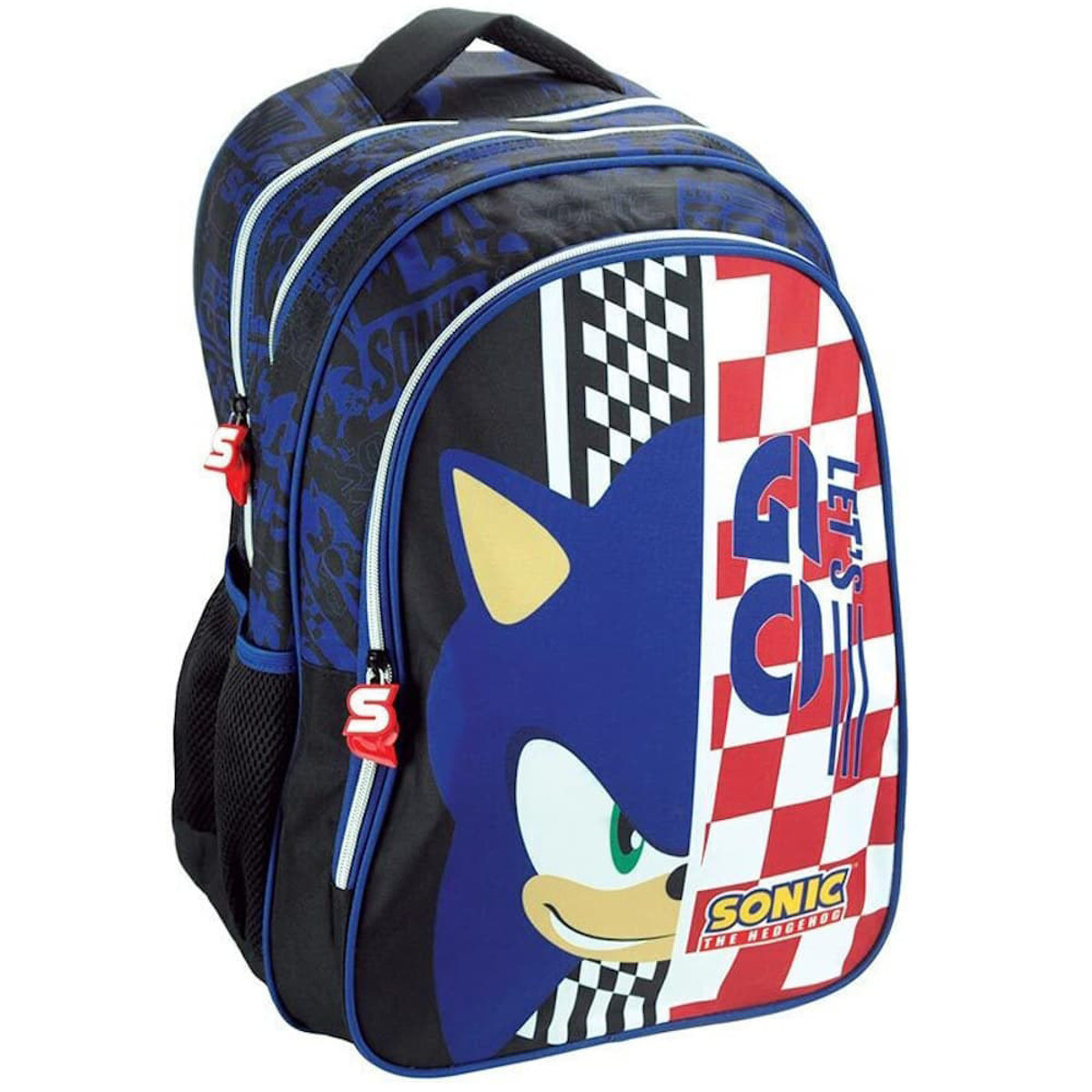 Οβάλ σχολική τσάντα πλάτης Sonic Classic Gim