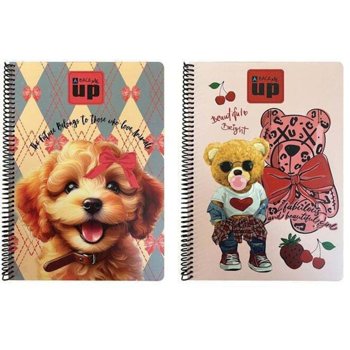 Εικόνα της Back Me Up Τετράδιο σπιράλ Fashion Bear-Scotch Dog A4 2/θεμ. 70φ 357-35440 ( *Δύο σχέδια )