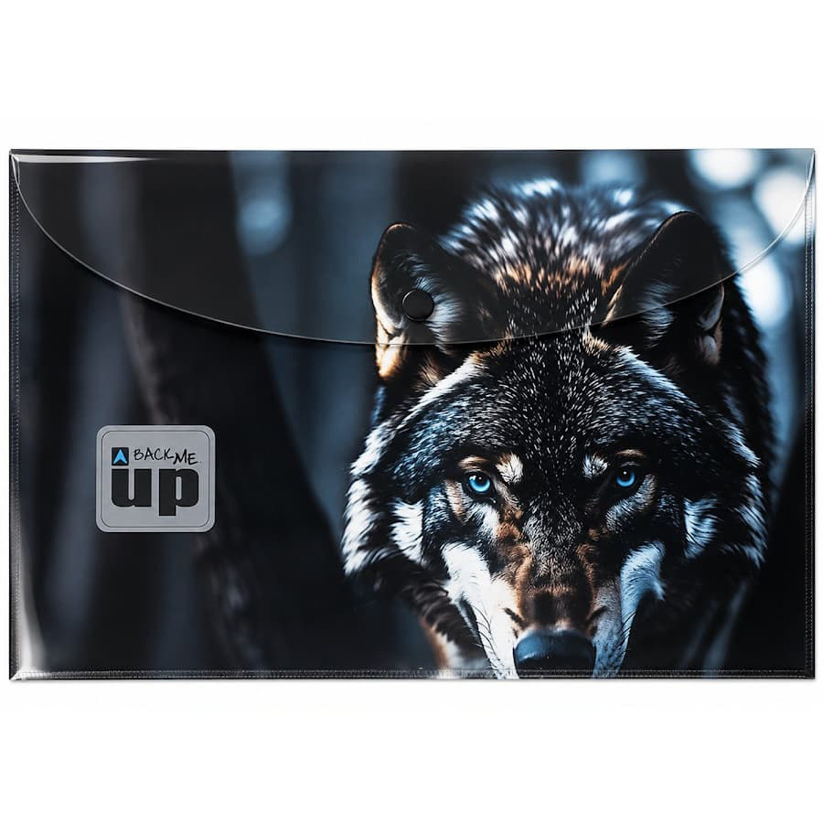Εικόνα της Back Me Up Ντοσιέ κουμπί Α4 Blue Eye Wolf 357-33580