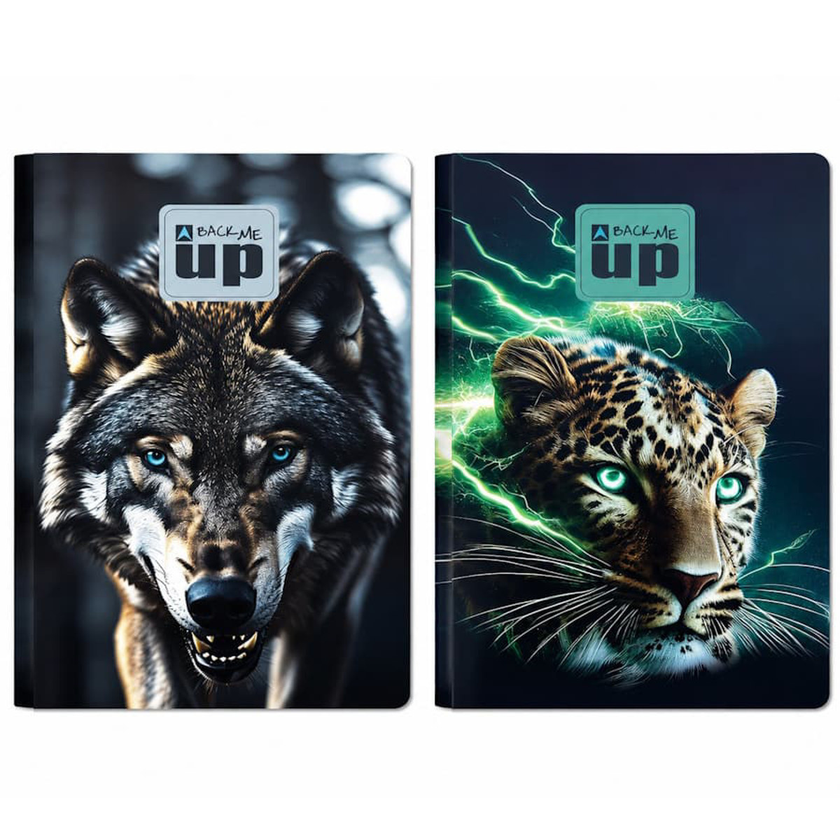 Εικόνα της Back Me Up Τετράδιο Blue Eye Wolf-Thunder Cat 17x25cm 40φ 357-33400 ( *Δύο σχέδια )