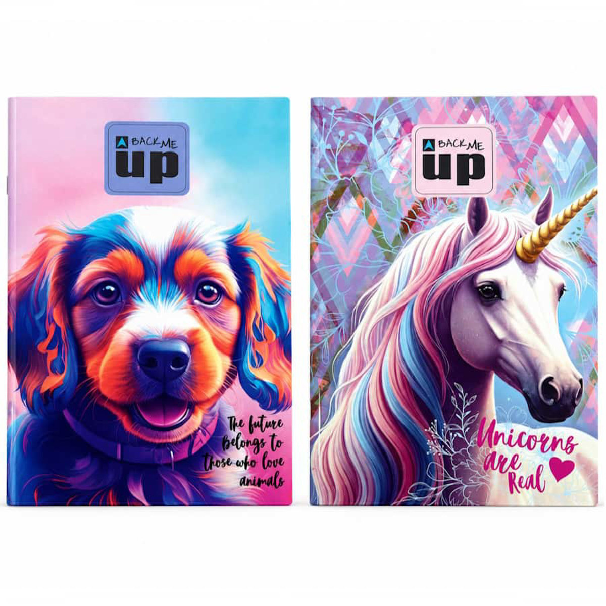 Εικόνα της Back Me Up Τετράδιο Pastel Unicorn-Puppy 17x25cm 40φ 357-41400 ( *Δύο σχέδια )