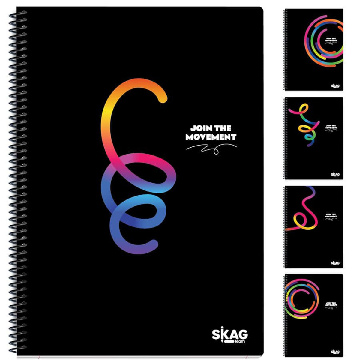 Εικόνα της Skag Τετράδιο σπιράλ A4 Black & Color 4θεμ. 313070 διάφορα σχέδια