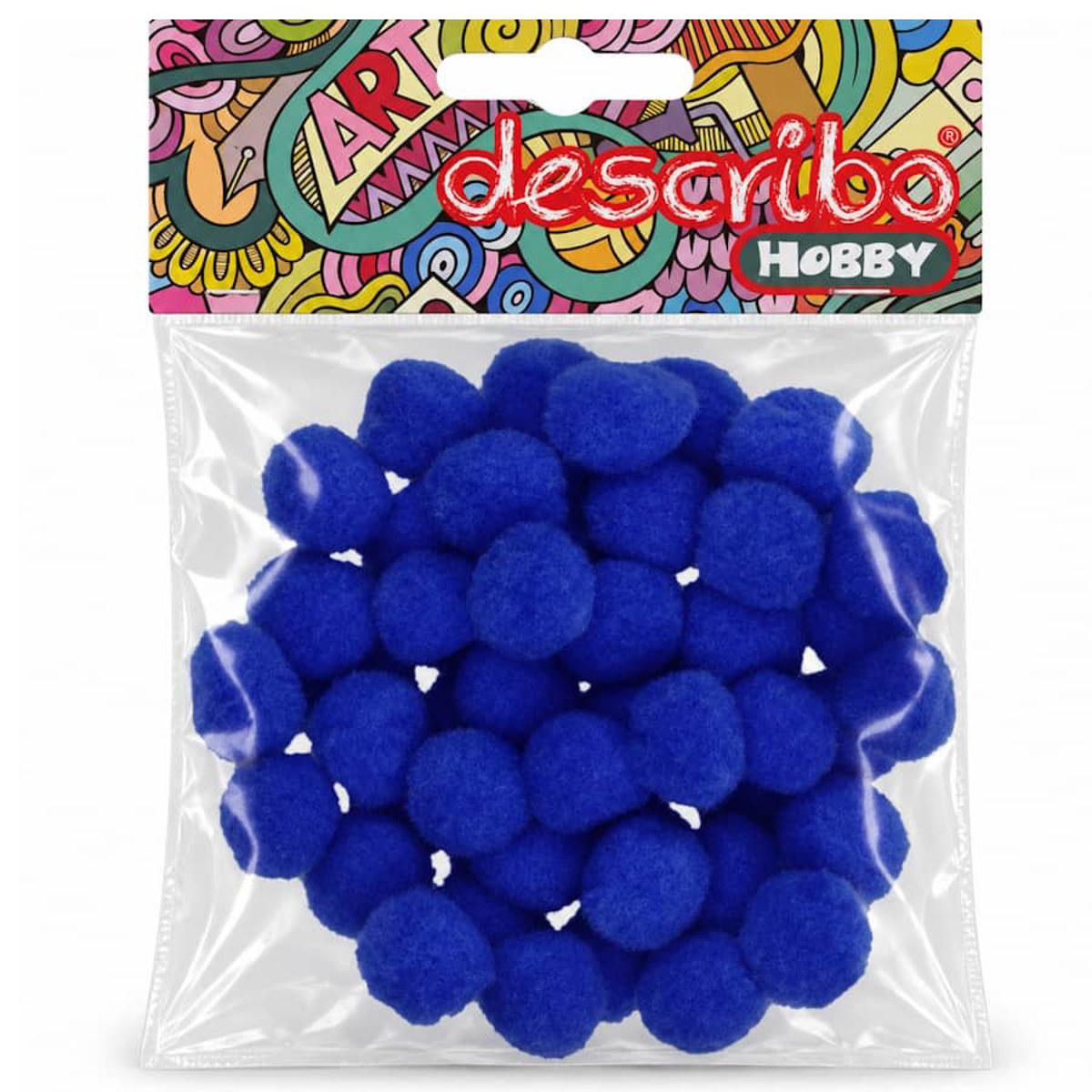 Εικόνα της Describo Μπάλες pompons 25mm μπλε 50τεμ. DES-0070