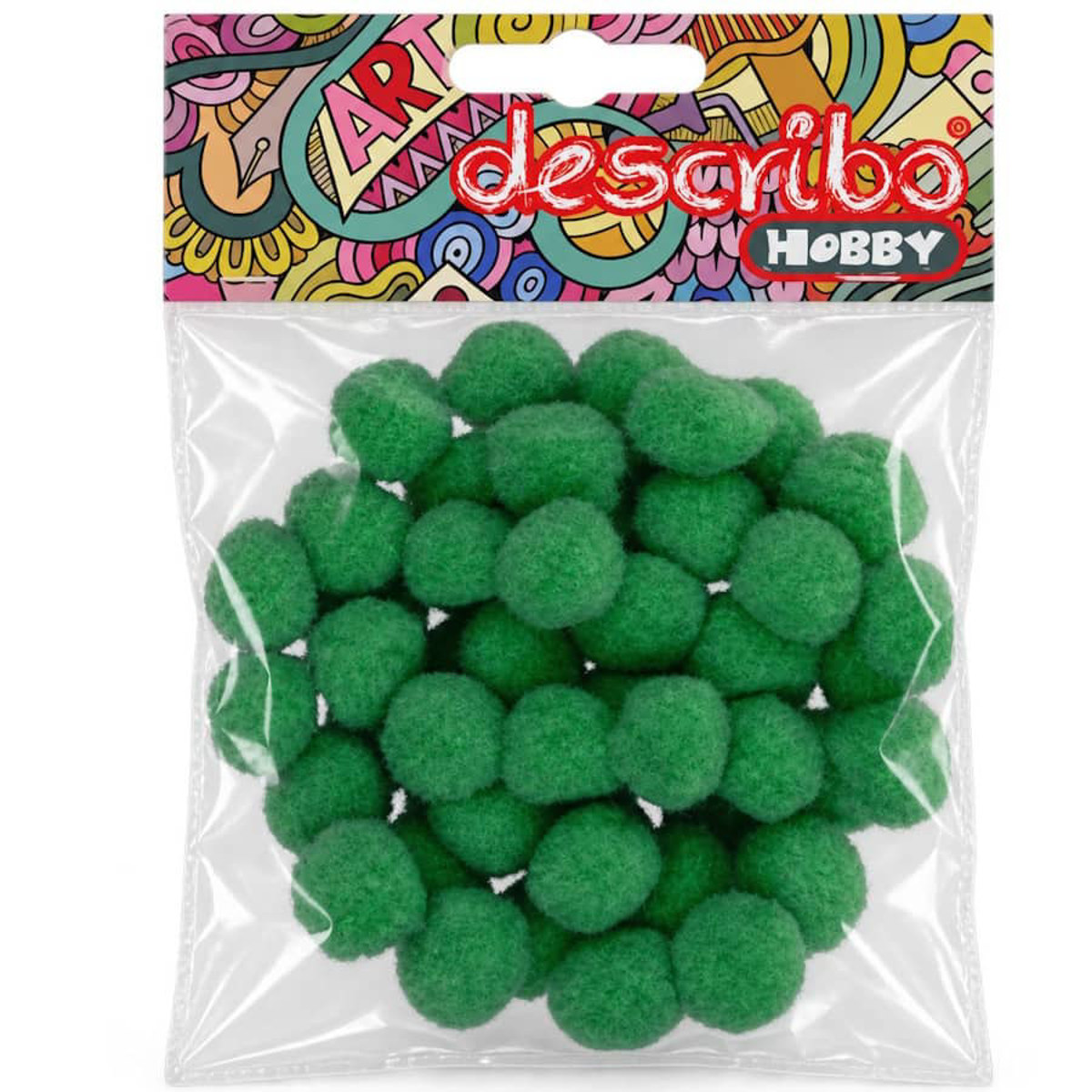 Εικόνα της Describo Μπάλες pompons 25mm πράσινες 50τεμ. DES-0074
